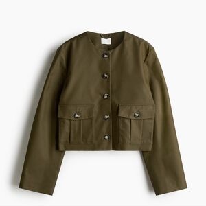 Classic Olive Utility Jacket for Women